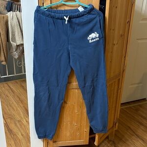 Roots Kids Navy Joggers with Logo